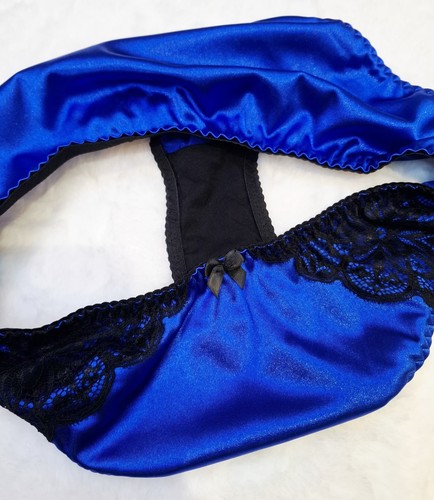 Blue silky soft glossy stretch - soft,