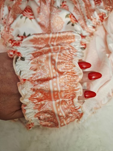 Vintage floral satin full - vintage,